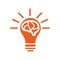 Creativity and Idea Light Bulb Icon