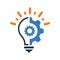 Creativity, idea, setting, bulb icon. Simple flat design Concept