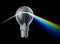 Creativity and innovation concept - bulb prism