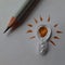 creativity symbol, broken pencil, paintbrush, photo creativity development ideas