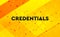 Credentials abstract digital banner yellow background