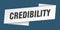 credibility banner template. credibility ribbon label.