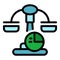 Credit balance icon vector flat