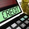 Credit Calculator Shows Financing Borrowing Or Loan