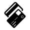 Credit card black color, finance, payment icon