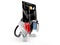 Credit card character holding gasoline nozzle