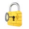 Credit Card Chip Padlock Isolated