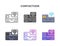 Credit Card Contactless icon set different styles