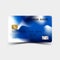 Credit card desing. Blue colour. And inspiration from abstract. On white background.