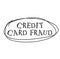 CREDIT CARD FRAUD black stamp on white