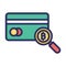 Credit card, fraud detection, fully editable vector icons