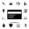 credit card icon. Simple glyph, flat vector element of universal icons set for UI and UX, website or mobile application