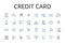 Credit card line icons collection. Debit card, Bank account, Payment method, Plastic my, Line of credit, Interest rate