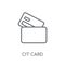 Credit card linear icon. Modern outline Credit card logo concept