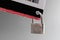 Credit card lock with hanging padlock