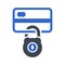 Credit card lock icon