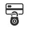 Credit card lock icon