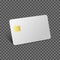 Credit card mockup. Debit 3D realistic vector bank blank card. Vector plastic empty chip card