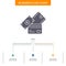 credit card, money, currency, dollar, wallet Business Flow Chart Design with 3 Steps. Glyph Icon For Presentation Background