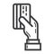Credit card payment line icon, business finance