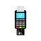 Credit card payment via POS terminal icon flat on isolated white background. EPS 10 vector