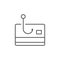 Credit card phishing line icon