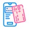 credit card phone bank payment color icon vector illustration