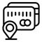 Credit card point icon, outline style