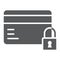 Credit Card Security glyph icon, e commerce