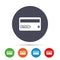 Credit card sign icon. Debit card symbol.