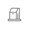 Credit card terminal line outline icon