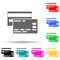 credit cards multi color style icon. Simple glyph, flat vector of market icons for ui and ux, website or mobile application