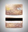 Credit cards set with bronze abstract background
