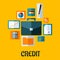 Credit concept in flat style