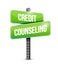 credit counseling street sign illustration