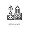 credit crunch icon. Trendy modern flat linear vector credit crunch icon on white background from thin line Credit crunch