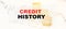 Credit history, against the background of financial papers, forex charts and coins. Credit history concept on light background