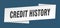 credit history banner template. credit history ribbon label.