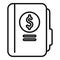 Credit house folder icon outline vector. Rent property