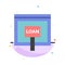 Credit, Internet, Loan, Money, Online Abstract Flat Color Icon Template