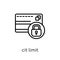 credit limit icon. Trendy modern flat linear vector credit limit