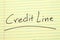 Credit Line On A Yellow Legal Pad