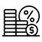 Credit payment loan icon outline vector. Terms tax