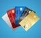 Credit Plastic Card Set. Vector