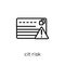 credit risk icon. Trendy modern flat linear vector credit risk i