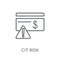 credit risk linear icon. Modern outline credit risk logo concept