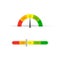 Credit Score Gauge. Vector illustrations manometer on white background. Vector EPS 10.