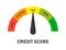 Credit score indicators illustration. Progress indicator with pointer. Financial situation level