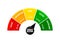 Credit score meter. Finance history. Business report concept. Excellent, good, fair, uncertain and poor level scale