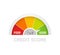 Credit score scale showing good value. Vector illustration